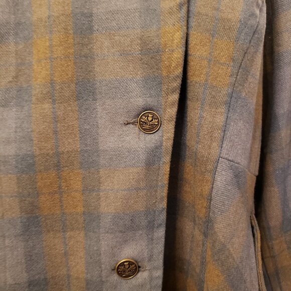 OUTLANDER SERIES EXCLUSIVE TORRID COLLECTION TARTAN GREEN PLAID FIT &FLARE COAT - Picture 6 of 12